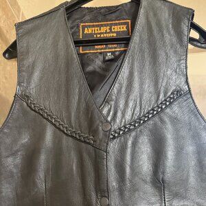 Antelope Creek Leather  Women's Black Vest size M
